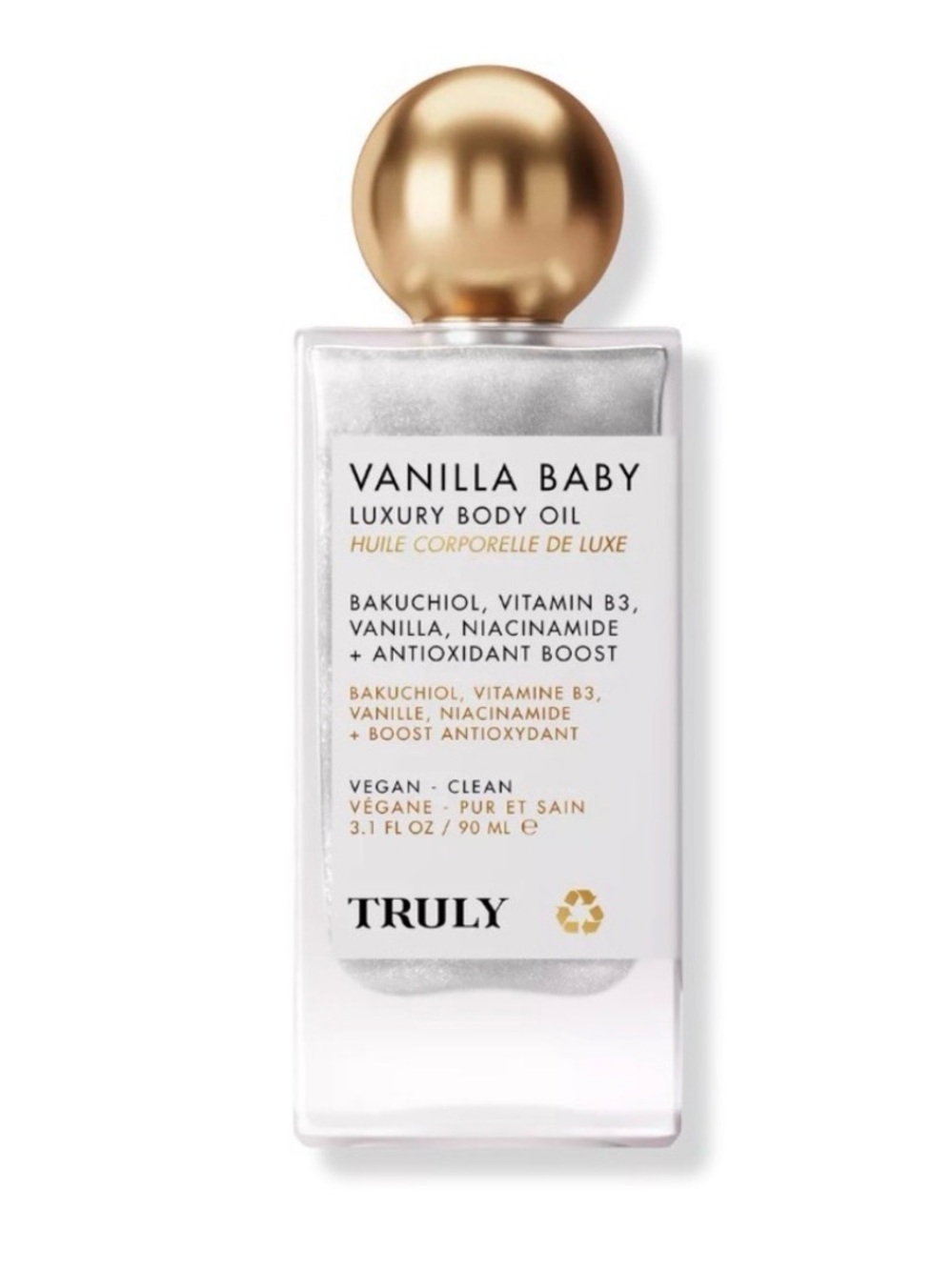 TRULY Vanilla Baby Luxury Body Oil Shimmering 90ml NIB